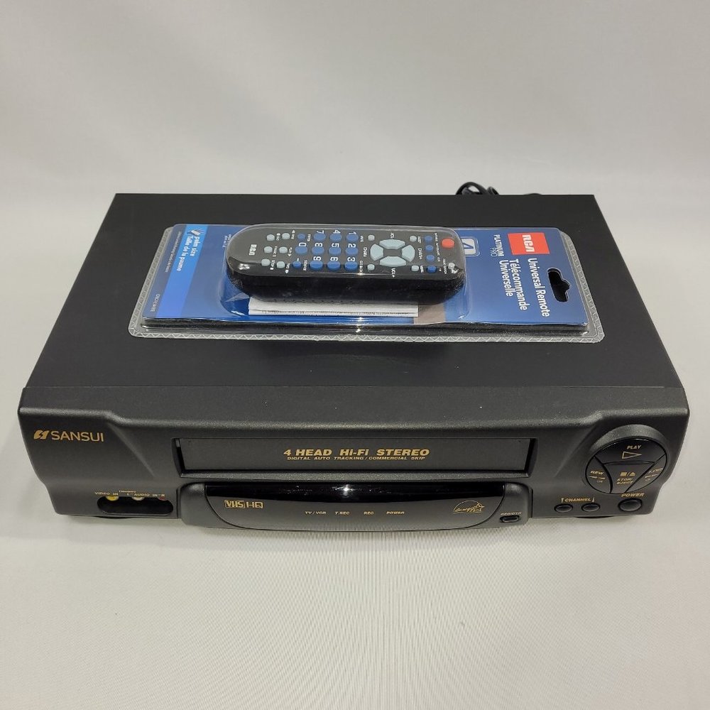 Sansui  VHF6012 Hi-Fi Stereo VHS VCR Video Cassette Recorder & Remote Control